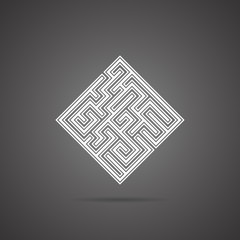 Maze labyrinth emblem