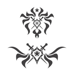 Fototapeta premium Sword and shield symbol