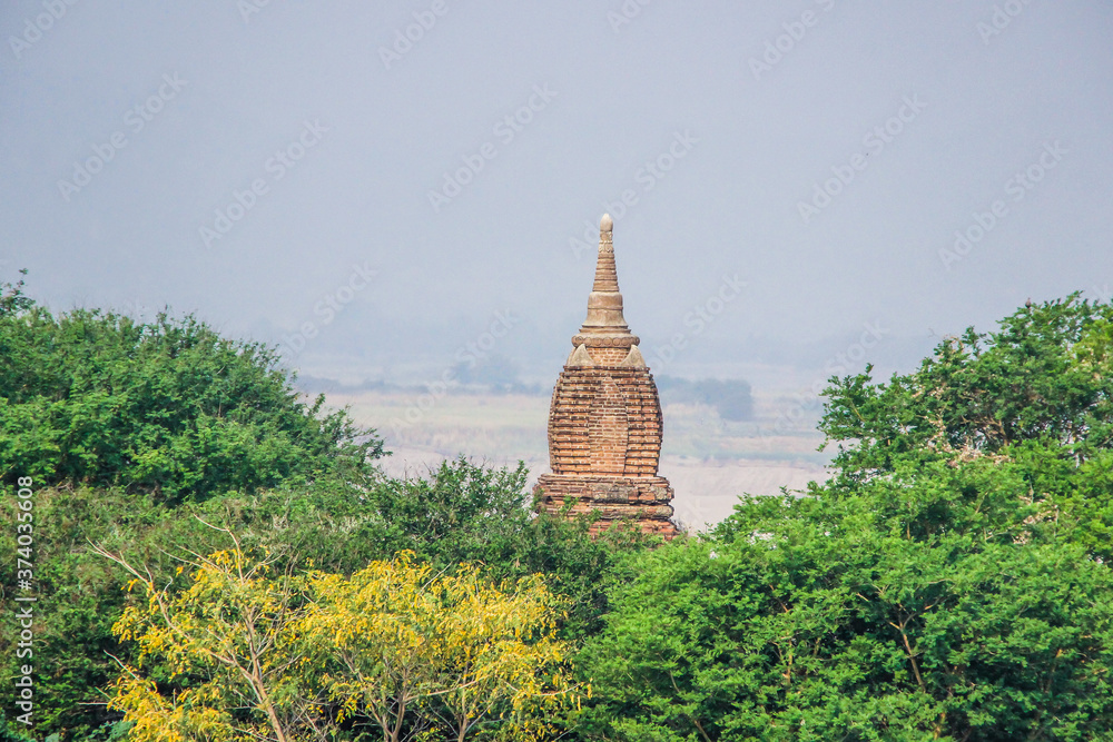 Wall mural beautiful ancient buddhist temples, pagodas and stupas bagan myanmar burma