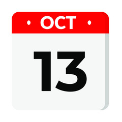 13 Oct calendar icon