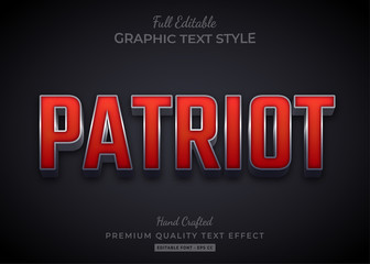 Patriot Heroes 3D Text Style Effect