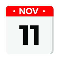 11 November calendar icon