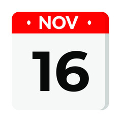 16 November calendar icon
