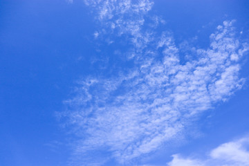 Naklejka na ściany i meble Blue sky and beautiful white cumulus clouds - background