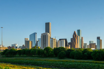 Fototapeta na wymiar View of Downtown Houston Skyline in Texas