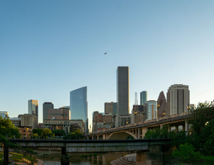 Obraz premium View of Downtown Houston Skyline in Texas