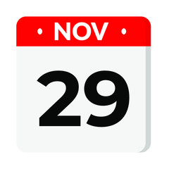 29 November calendar icon