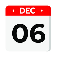 06 December calendar icon