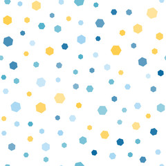 Seamless pattern with colorful hexagons. Vector