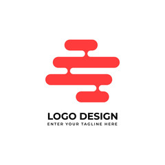 logo template with abstract shape