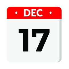 17 December calendar icon