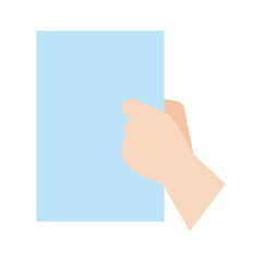 Fototapeta premium hand human with protest square banner flat style icon