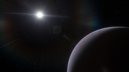 planets, stars and galaxies in outer space showing the beauty of space exploration, 3d render