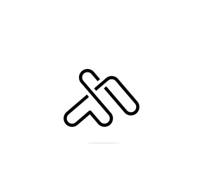 Initial f logo design template