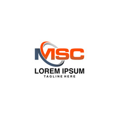 MSC Letter Logo Design Icon Vector Template
