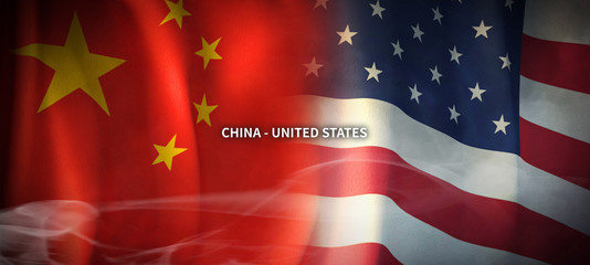 China and US Flag.
Global Business Concept Flag Background.