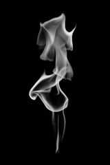 Fototapeta premium White smoke on black background