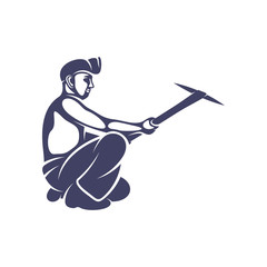 Fototapeta na wymiar Mining logo template. Stylish vector illustration.