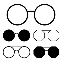 Hipster sunglasses vector design illustration isolated on white background
