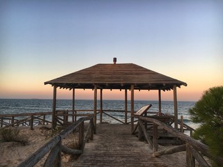sunset on the beach