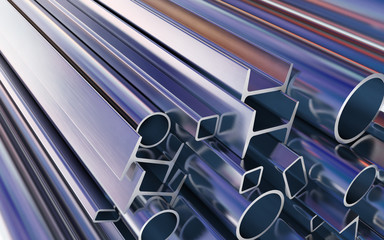 Rolled metal product of different types. © simone_n