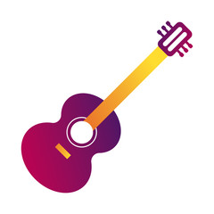 guitar musical instrument line and fill style icon