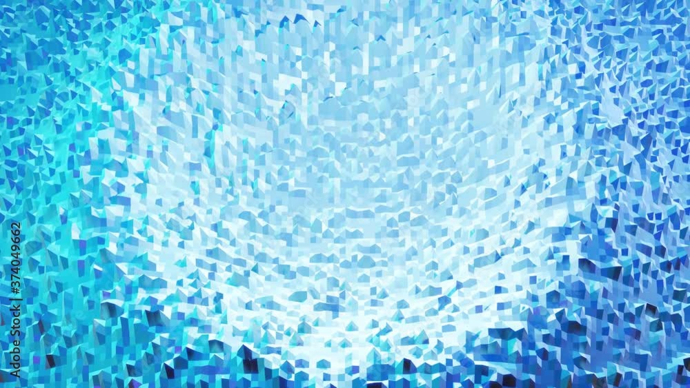 Poster stylish creative light abstract low poly background in 4k. abstract waves move on glossy surface in 