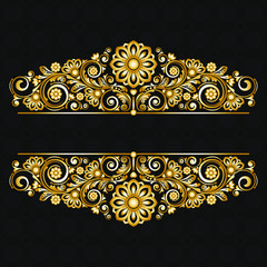 abstract floral ornament with decorative flowers for design