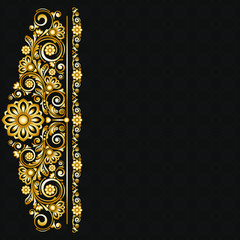 abstract floral ornament with decorative flowers for design