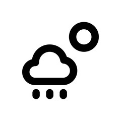 Rain Line Icon - Vector Illustration