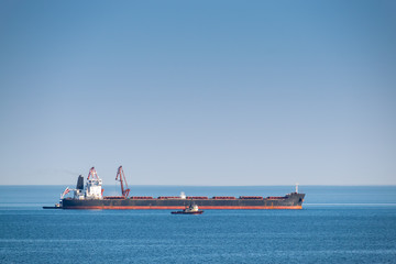 Bulk carrier at sea