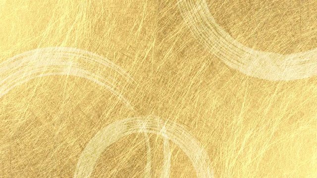 金色の和紙と筆書きの背景素材 
