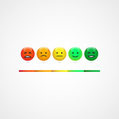 Customer Satisfaction Survey Emoticons Vector Design For Banner Print and Greeting Background