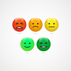 Fototapeta premium Customer Satisfaction Survey Emoticons Vector Design For Banner Print and Greeting Background