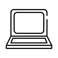 laptop computer portable device line style icon