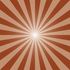 Obraz premium Sunburst recto background template. Burnt orange rectangular recto backdrop. Dark orange sun rays background. Sunbeam background design for various purposes.