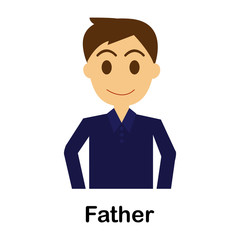 Vector illustration of cartoon father
