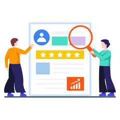 
Talent management illustration in editable flat style, selection procedure, 
