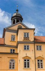 Fototapeta na wymiar Entrance tower of the historic castle in Eutin, Germany