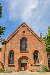 Fototapeta na wymiar Facade of the Nikolaikirche church in Plon, Germany