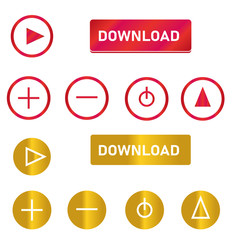 icon button and download red and gold