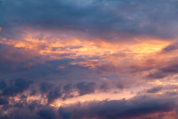 Sunset cloudy sky texture background
