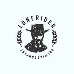 abstract man logo. gentleman icon