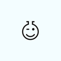 abstract lab logo. smile icon