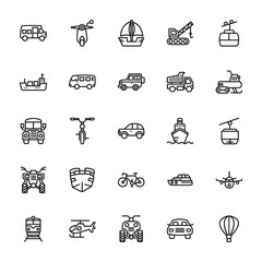 Transport Line Vector Icons © Prosymbols