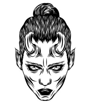 2 761 Best Devil Horns Sketch Images Stock Photos Vectors Adobe Stock