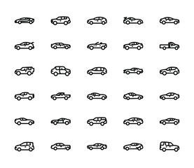 Pack of Different Car Icons 
