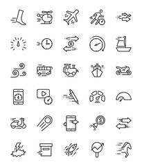 Speed Design Elements Glyph Icons