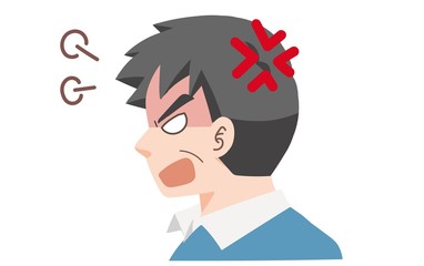 中年男性の横顔イラスト素材