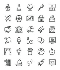 Leisure Activities Line Icons